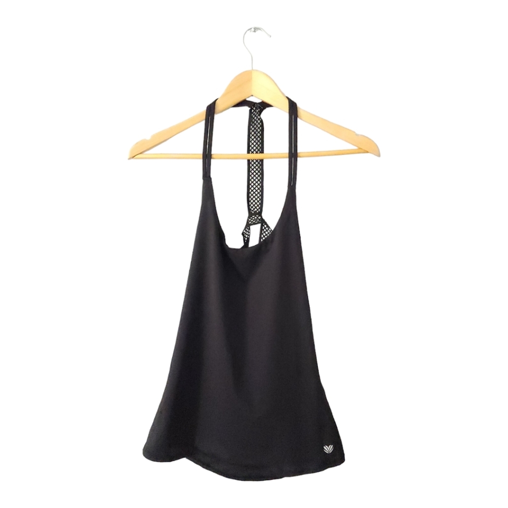 Black athletic/workout tank fishnet back size S